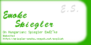 emoke spiegler business card